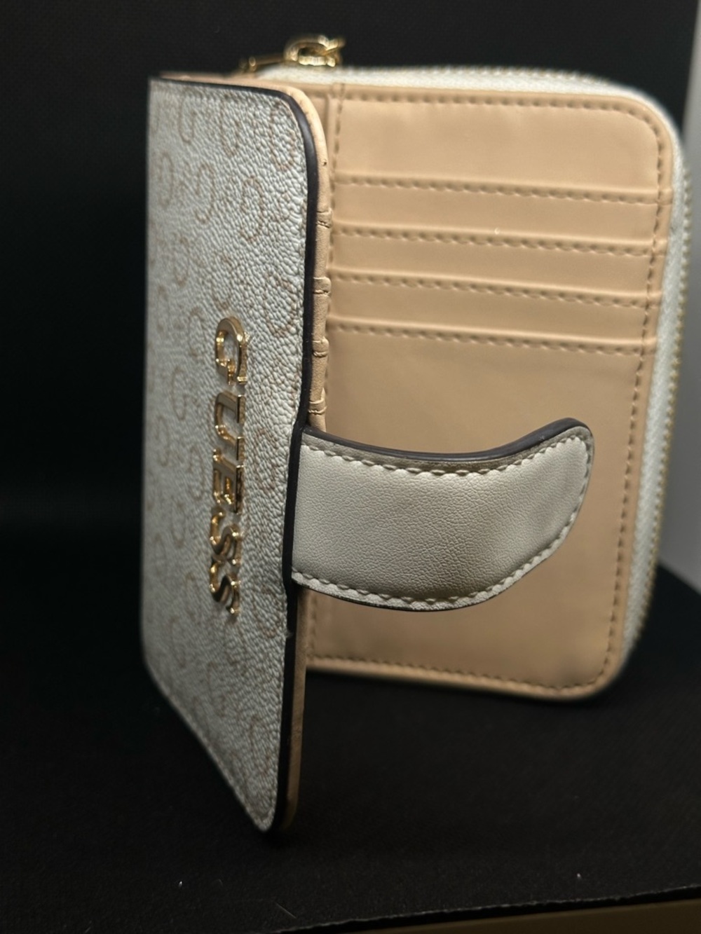 GUESS Cream Compact Wallet - Picture 5 of 5